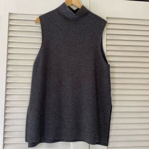 Theory sleeveless mock neck sweater in wool cashmere size xl